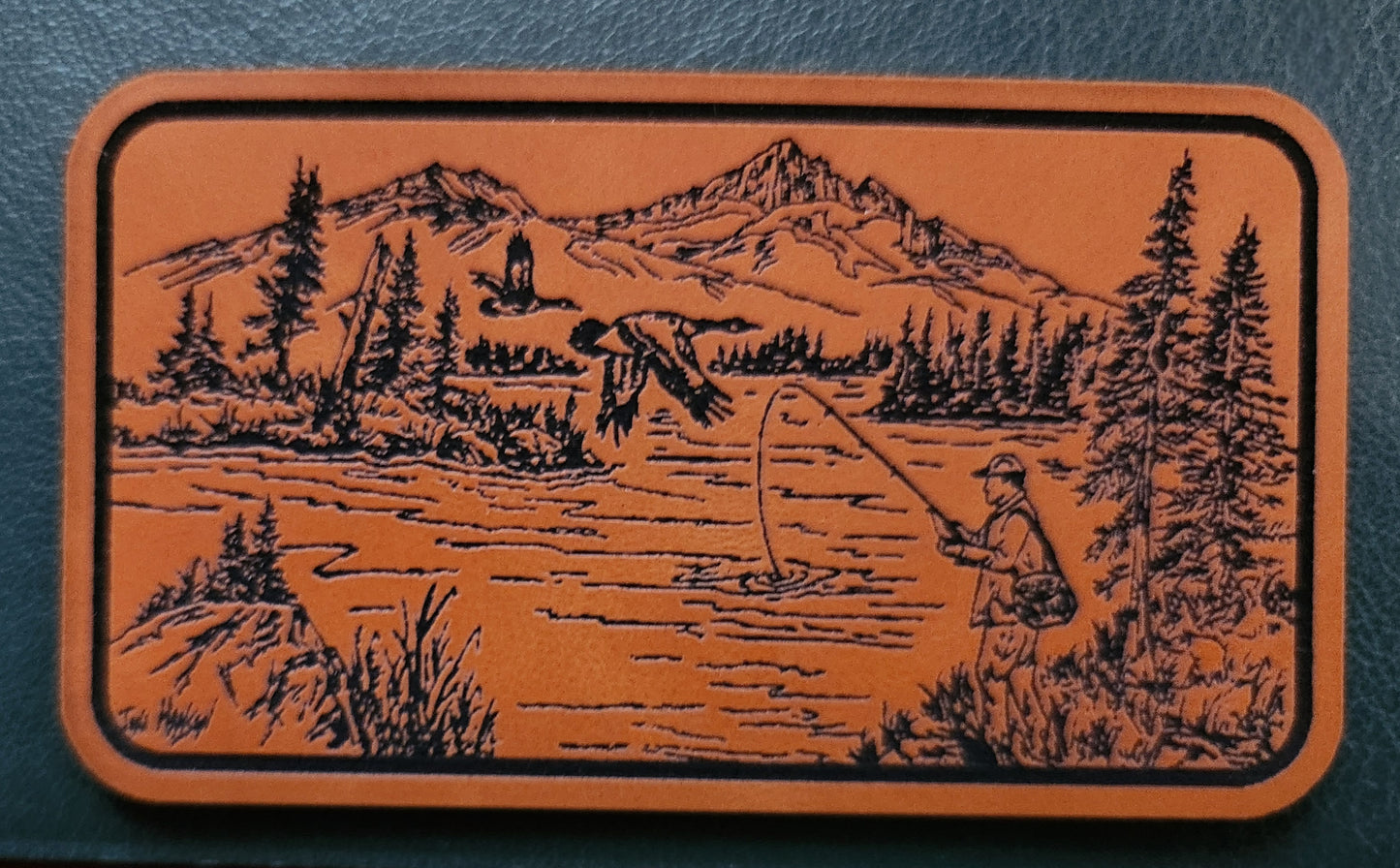 Fisherman & Canadian Geese Patch Hat
