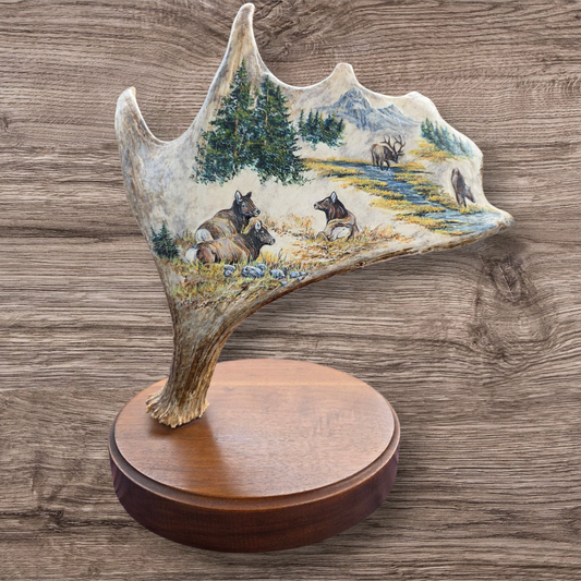 Elk Harem Moose Mantle Piece